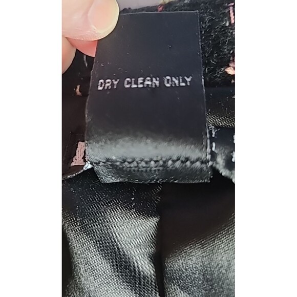 Carole Little Silk Blend Boucle Fringe Blazer Jacket Womens Petite S Career Vtg - Picture 13 of 13